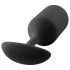 b-vibe Snug Plug 3 - Dubbelbolls analplugg (180g) - svart