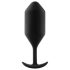 b-vibe Snug Plug 4 - dubbelkulig analplugg (257g) - svart