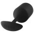 b-vibe Snug Plug 4 - dubbelkulig analplugg (257g) - svart