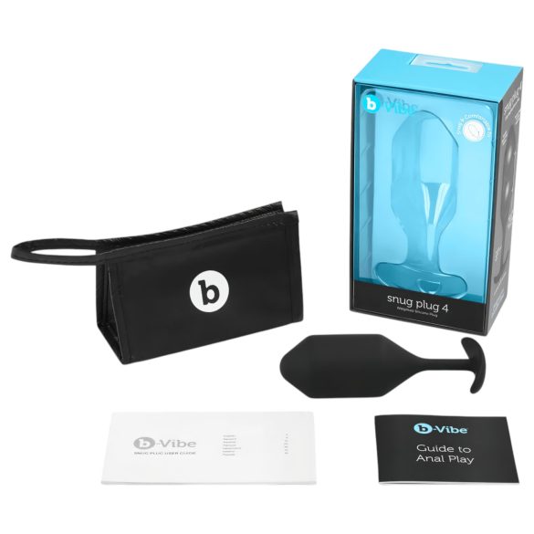 b-vibe - analplugg med dubbla kulor - 257g - svart