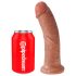 King Cock 20 cm Dildo - Mörk Natur