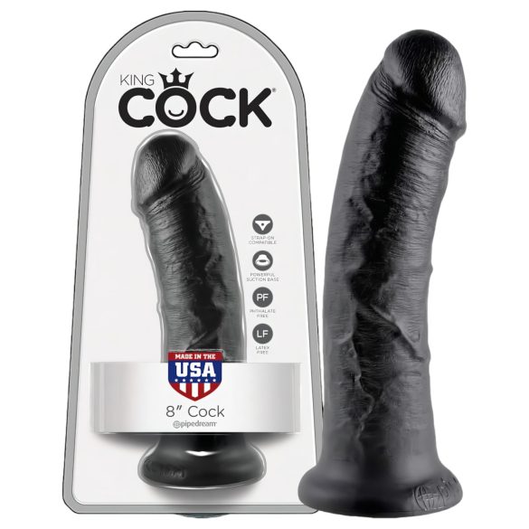 King Cock - dildo 20 cm - realistisk svart