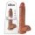 King Cock 10 med pung - stor dildo (25 cm) - brun