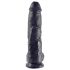 King Cock 10" Dildo med Testiklar (25 cm) - Svart