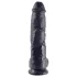 King Cock - dildo med pung - 25 cm - svart