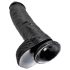 King Cock 10" Dildo med Testiklar (25 cm) - Svart
