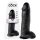 King Cock 12 stor dildo med kulor (30 cm) - svart