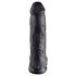 King Cock 12 stor dildo med kulor (30 cm) - svart
