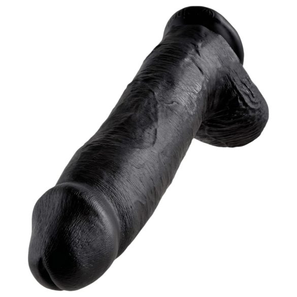 King Cock - dildo med pung - 30 cm - svart