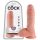 King Cock 8 med pung dildó (20 cm) - naturfärg