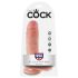 King Cock 8 med pung dildó (20 cm) - naturfärg