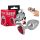 Diamond aluminium analplugg - silver/röd, 85g