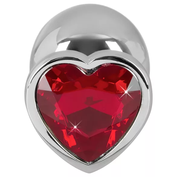 You2Toys - Diamond - 85 g aluminium analplugg (silver/röd)