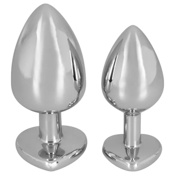 You2Toys - Diamond - 85 g aluminium analplugg (silver/röd)