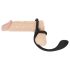 Black Velvet – Tunn dildo med penis- och pungskringla (svart)