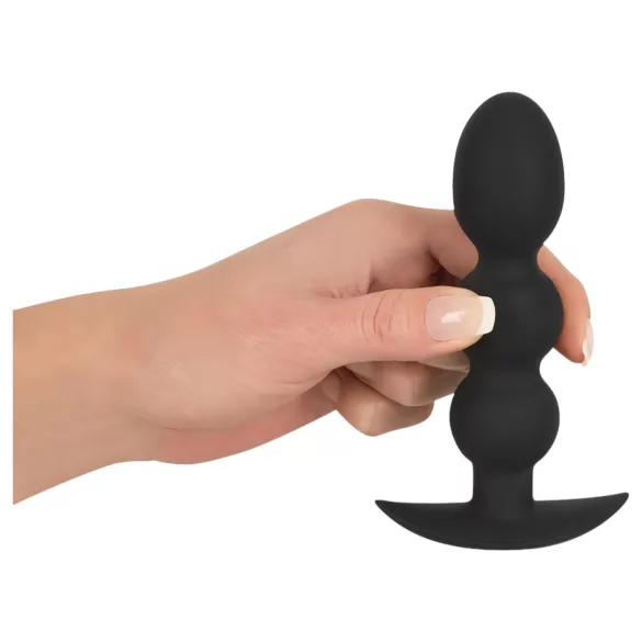Black Velvets - analplug med kulor - tung 145g - svart