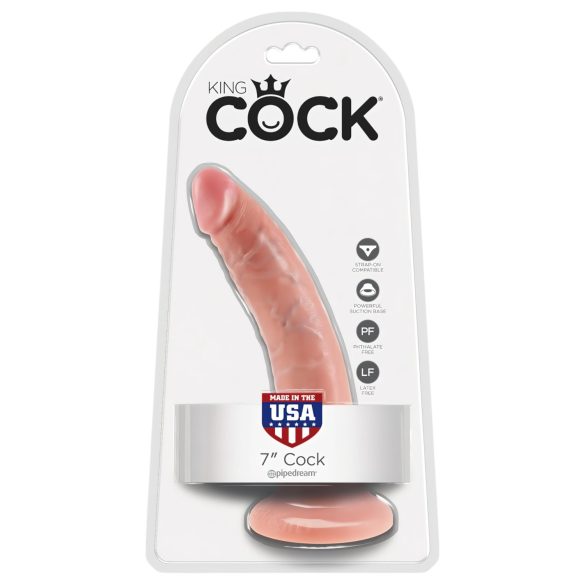 King Cock - dildo - realistisk - 18 cm - natur