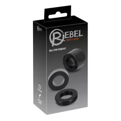 Rebel Ball - penisring och testikelsträckare set - svart