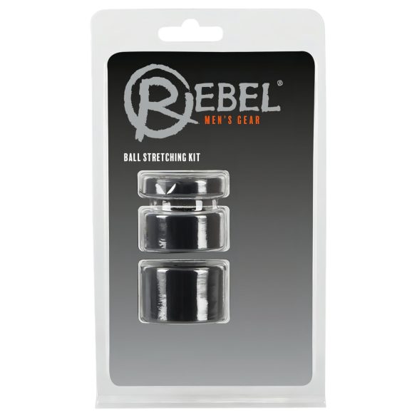 Rebel Ball - Penis- och testikelring & stretchset - (svart)