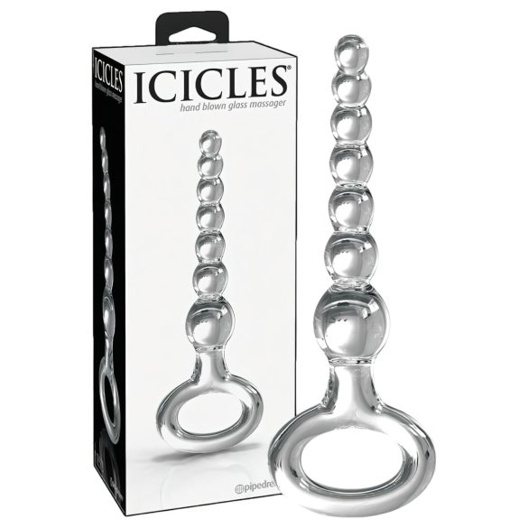Icicles No. 67 - Rund Glasdildo (Genomskinlig)