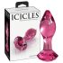 Icicles No. 79 - Rosa Konisk Glas Analplugg