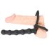 Black Velvet - Dubbel njutning: analdildo & penisring (svart)
