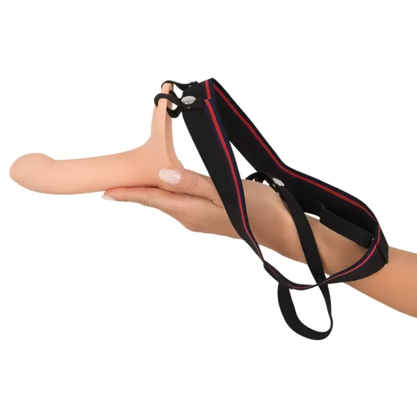 You2Toys - strap-on dildo med hålrum - medium - naturfärg