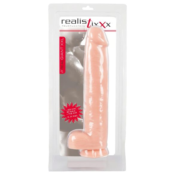 Realistixxx Giant 3XL - naturtrogen dildo (42 cm) - naturfärg