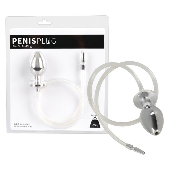 Piss till Ass Plug - Ihålig Analplugg med Urinrörsvidgning