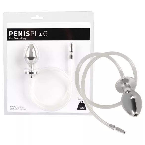 You2Toys - Piss to Ass Plug - ihålig analplugg med urinrörsutvidgare