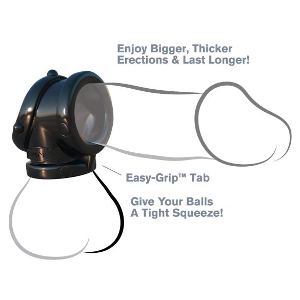 Fantasy Rock Hard - penisring och testikelsträckare - svart