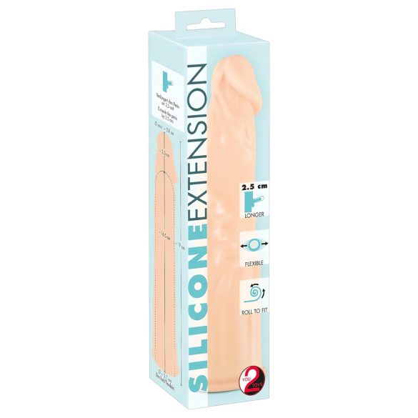 You2Toys - Silikon - Penisförlängare hylsa (natur) - 19 cm