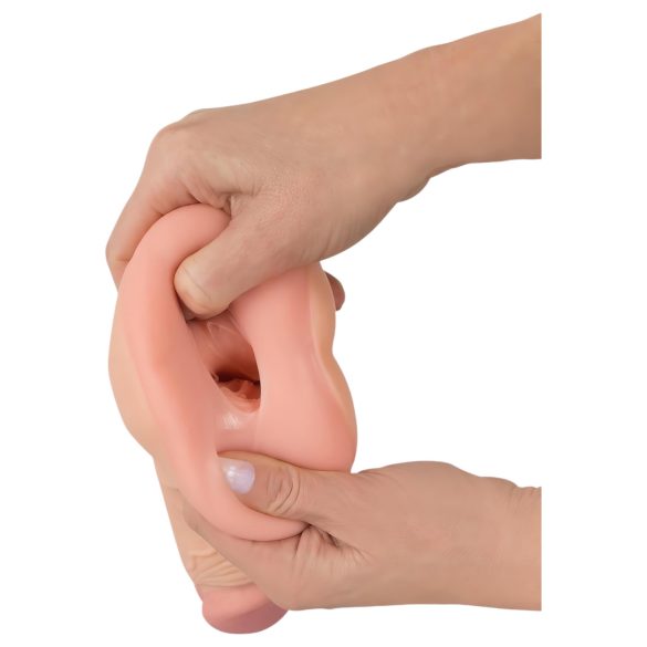 Nature Skin - sexleksak 2-i-1 rumpa och penisfodral - naturfärg