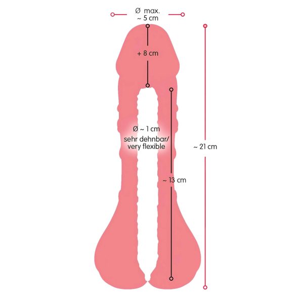 Nature Skin - sexleksak 2-i-1 rumpa och penisfodral - naturfärg