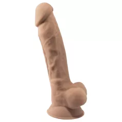 Silexd 7 - dildo med sugkopp - 17,5 cm - naturfärg