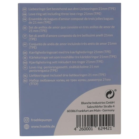 Fröhle - penisring set - medicinsk silikon - 2,1 cm - 3-pack