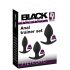 Black Velvet silikon analpluggset (3 delar) - svart