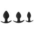 Black Velvet silikon analpluggset (3 delar) - svart