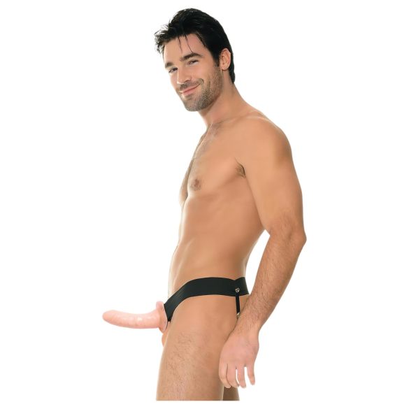 Fetish Strap-On - ihålig dildo med sele - naturfärg