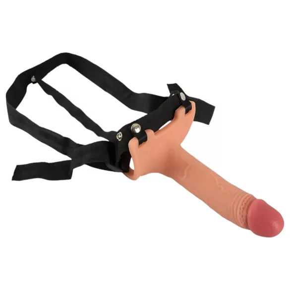 Realistixxx - strap-on dildo - ihålig - naturfärg