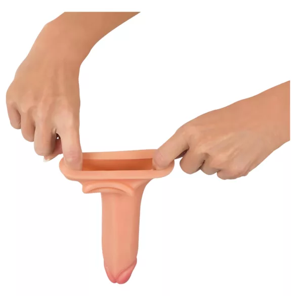 Realistixxx - penisförlängare med ring - 19 cm - naturfärg