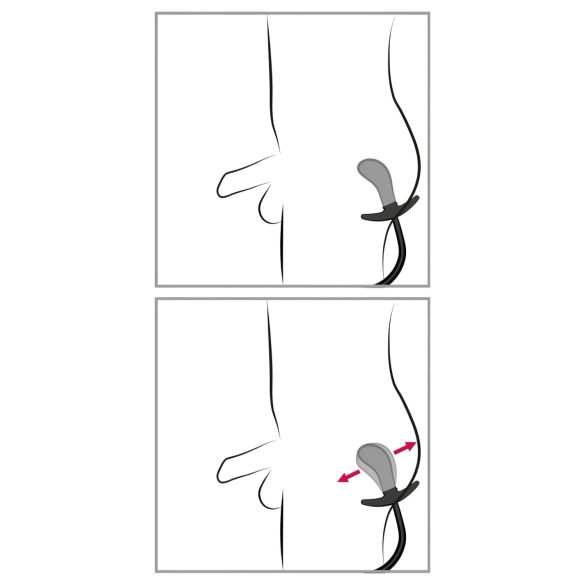 You2Toys - uppblåsbar analplugg med kulor - svart