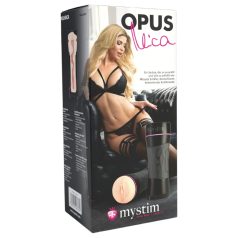   mystim OPUS Mica - realistisk masturbator vagina - natur svart