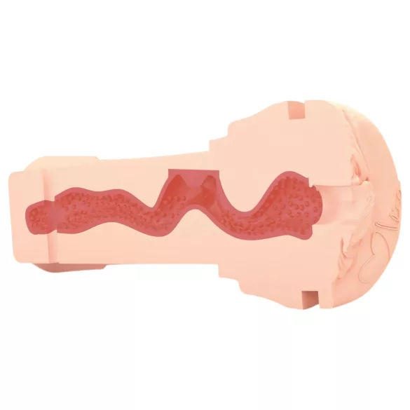 mystim OPUS Mica - realistisk masturbator vagina - natur svart