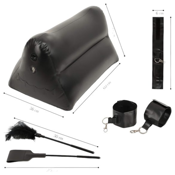 You2Toys - uppblåsbar sexkudde set - svart