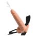 Fetish Strap-On 7,5 - påspännbar sprutande dildo (naturlig)