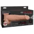Pipedream Fetish Strap-On 9 - påspänningsbar, ihålig, sprutande dildo (hudfärgad)
