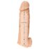 Realistixxx - penisring med hylsa - 16 cm (naturfärg)