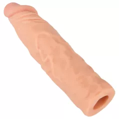   Nature Skin - penissleeve förlängare förtjockare - 19,5 cm