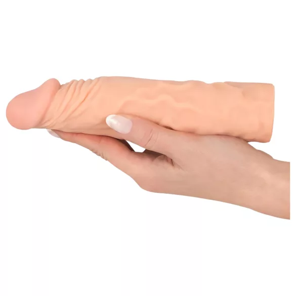 Nature Skin - penissleeve förlängare förtjockare - 19,5 cm